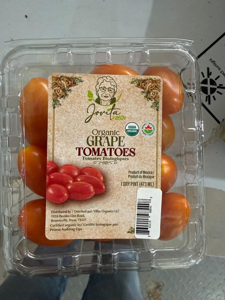 Jovita Fresh organic grape tomatoes, 1 dry pint clamshell