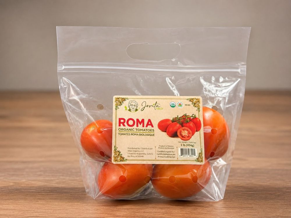 Jovita Fresh organic Roma tomatoes, 1 lb bag